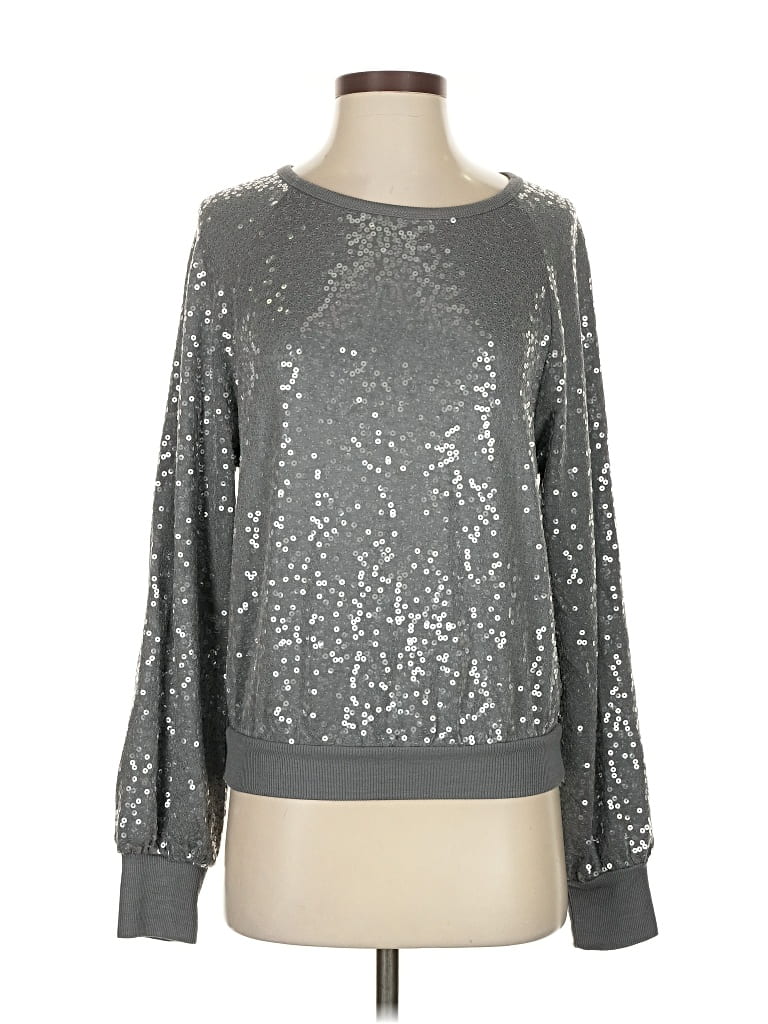 Pre-owned Express Pullover Sweater In Silver