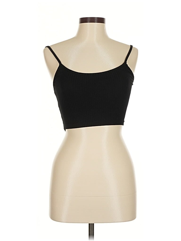 Pre-owned Wilfred Free Sleeveless Top Black Solid Pattern Scoop Neck Tops