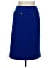 M&S Solid Blue Formal Skirt Size 8 - photo 1