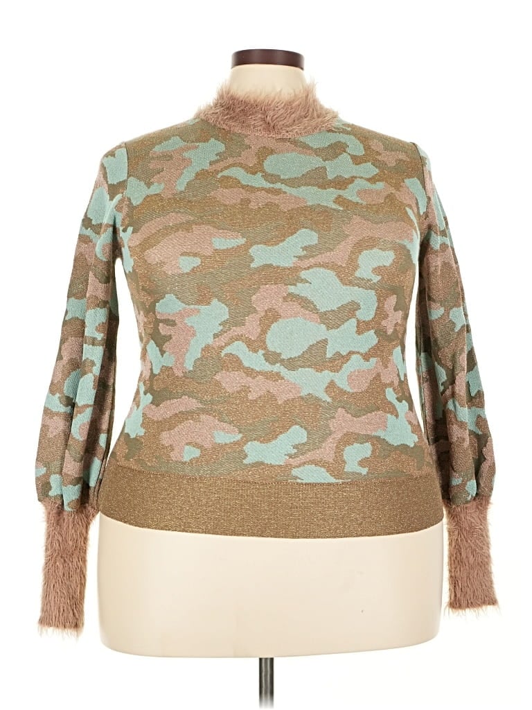 Pre-owned Assorted Brands Turtleneck Sweater In Gold