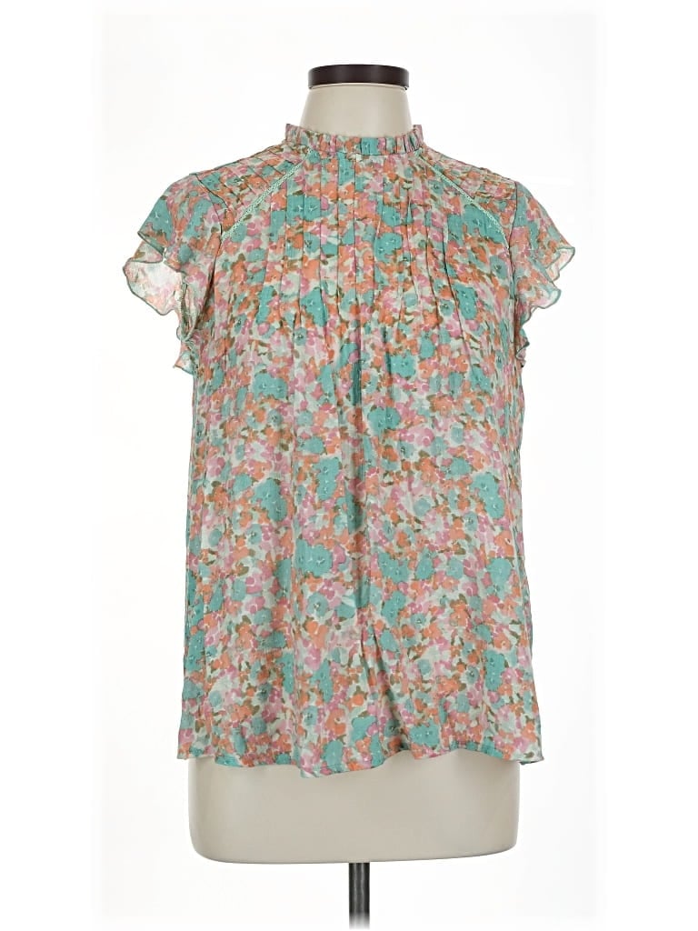 Pre-owned Nanette Lepore Short Sleeve Blouse In Blue