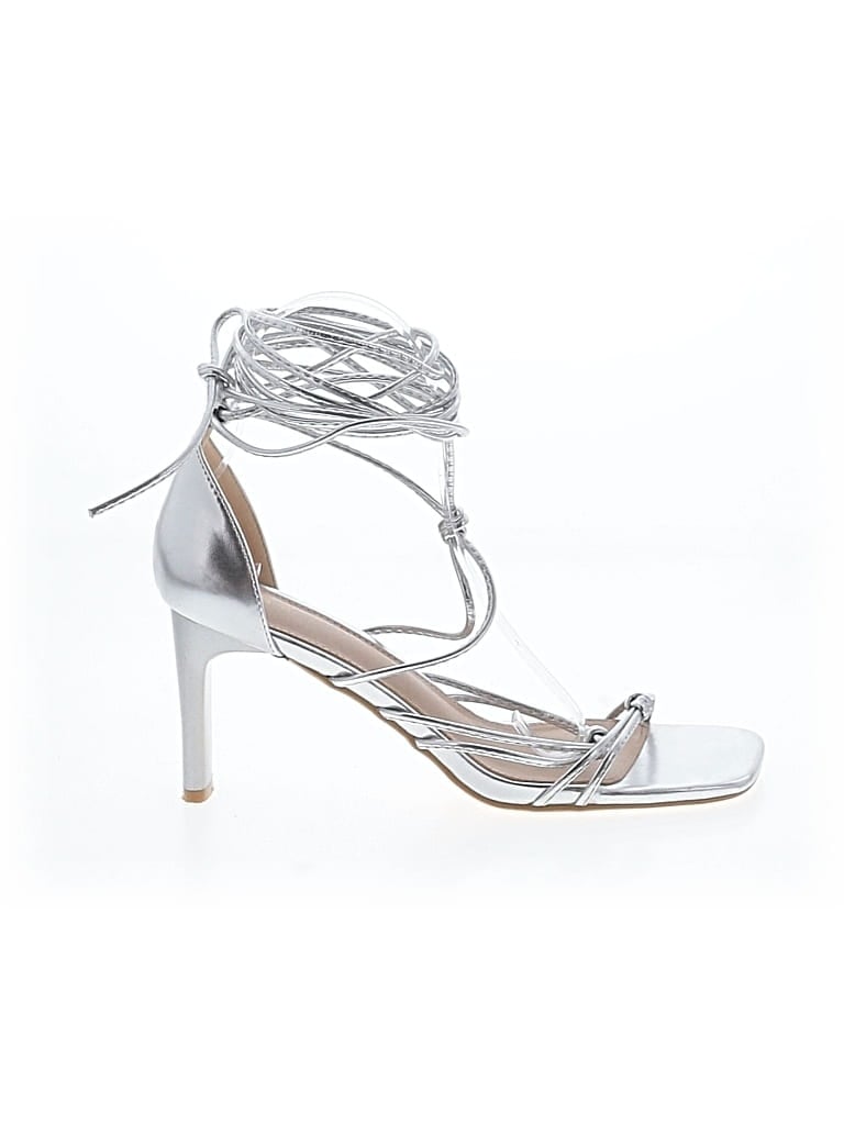 Pre-owned Assorted Brands Sandals In Silver