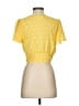Privacy Please 100% Polyester Yellow Short Sleeve Blouse Size S - photo 2