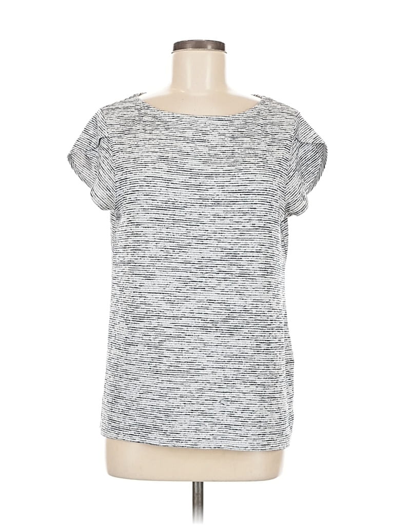 Pre-owned Market & Spruce Short Sleeve Top Gray Crew Neck Tops