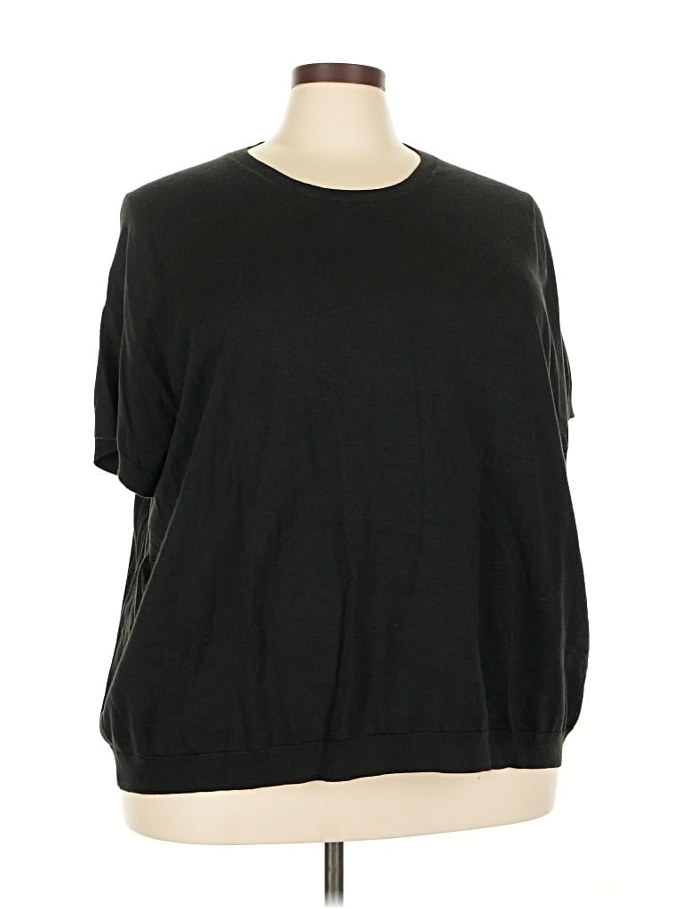 Pre-owned Lands' End Pullover Sweater In Black