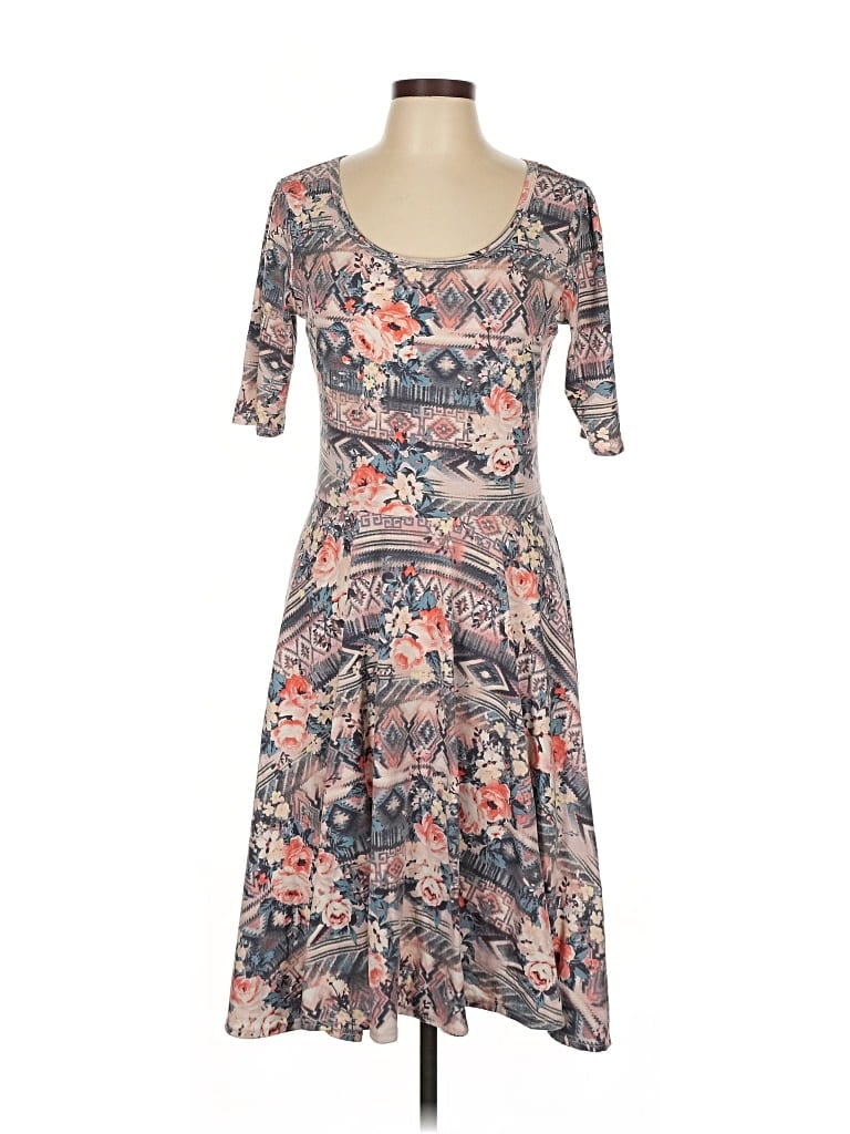 Pre-owned Lularoe Casual Dress In Gray