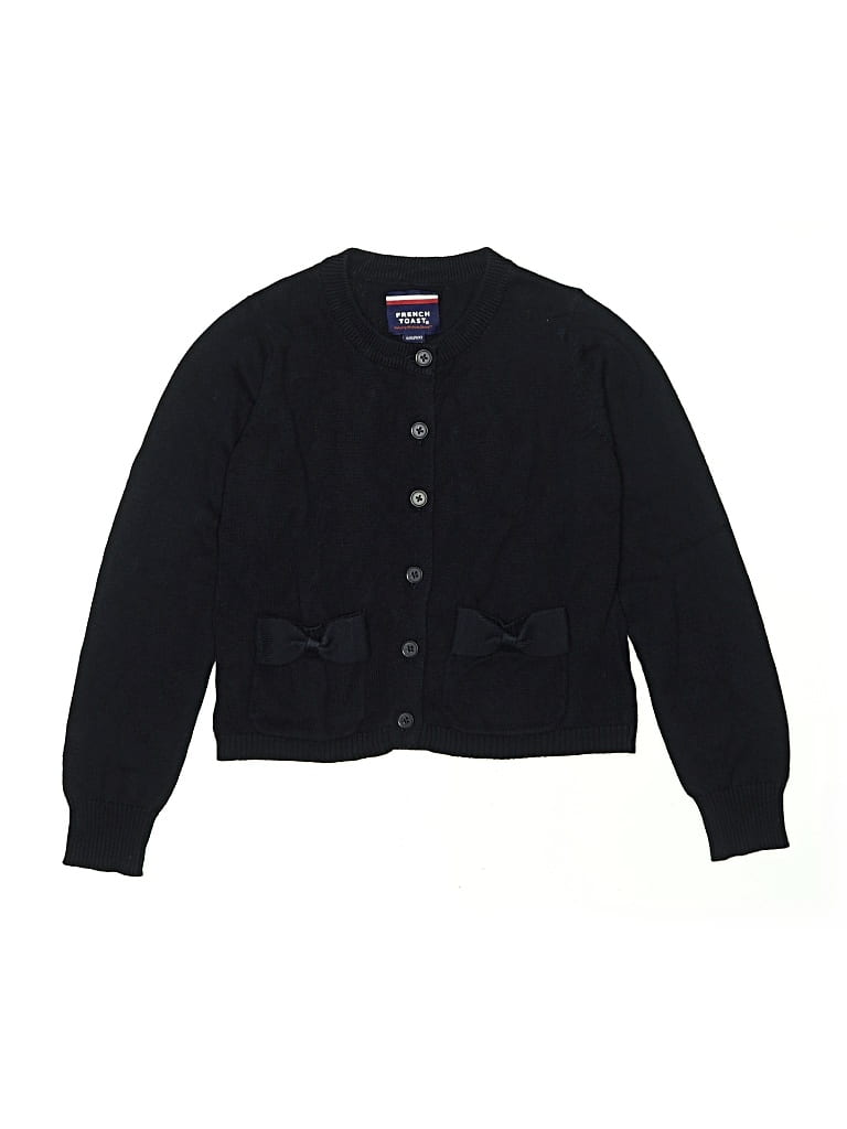 Pre-owned French Toast Kids' Cardigan Sweater In Black