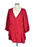 Torrid Red 3/4 Sleeve Blouse Size Lg Plus (0) - photo 1