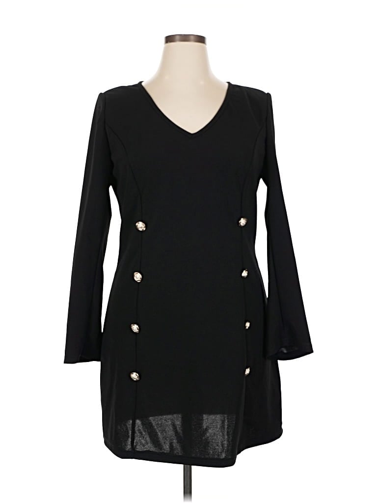 Pre-owned Shein Casual Dress In Black