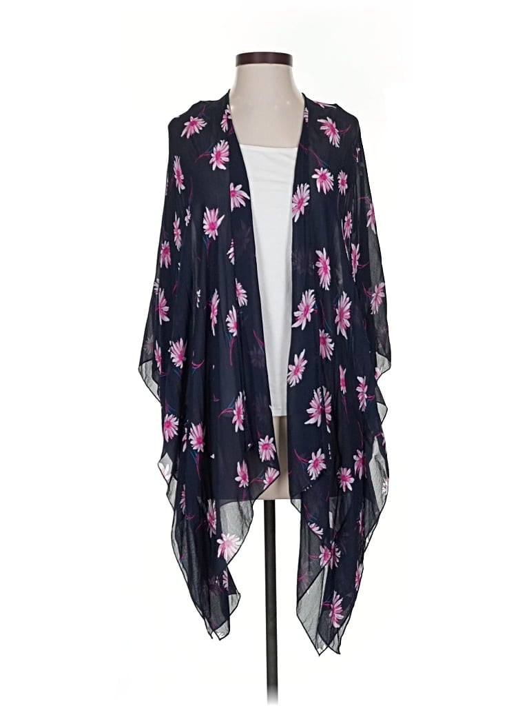 Pre-owned Karen Kane Cardigan Sweater In Blue