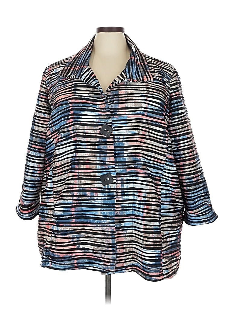 Pre-owned Multiples 3/4 Sleeve Blouse In Blue