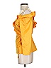 Line & Dot 100% Polyester Yellow 3/4 Sleeve Blouse Size S - photo 5