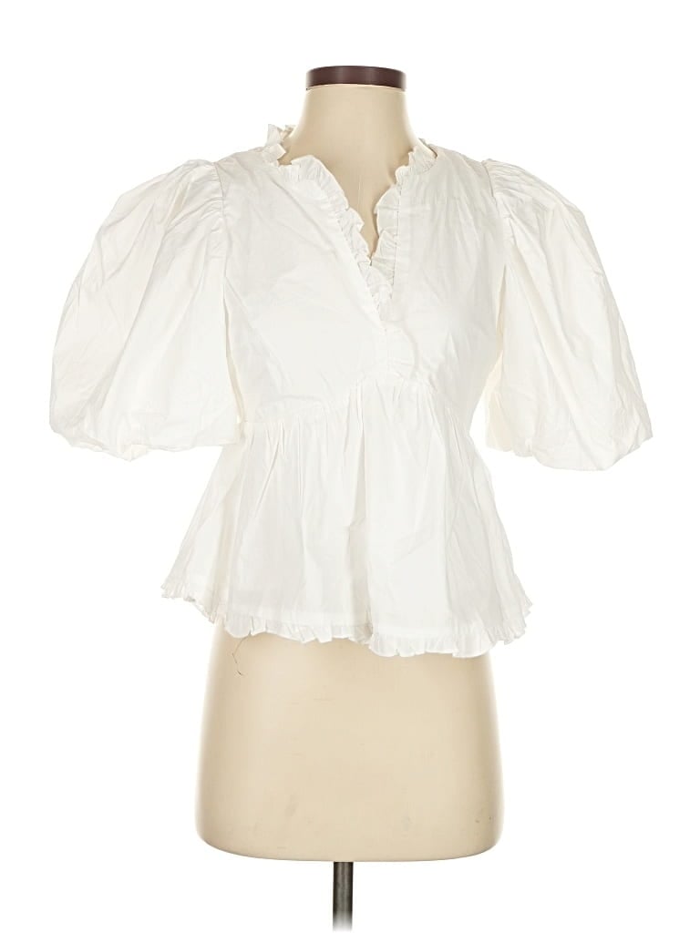 Pre-owned Endless Rose Short Sleeve Blouse In White