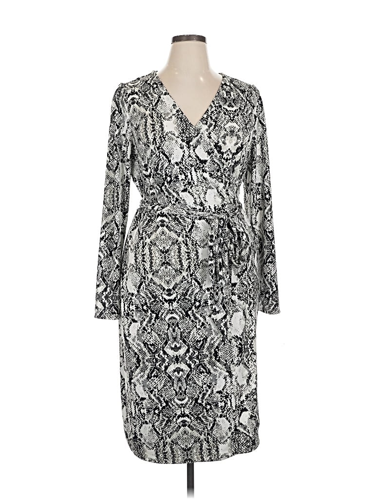 Pre-owned Inc International Concepts Casual Dress In Silver