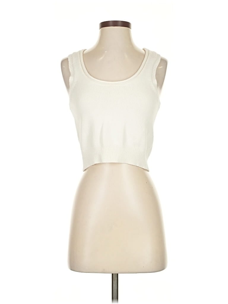Pre-owned Copper Key Sleeveless Top Ivory Scoop Neck Tops In White