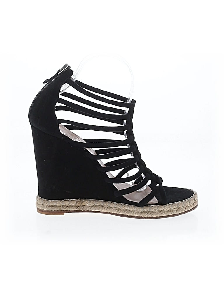 Pre-owned Assorted Brands Wedges In Black