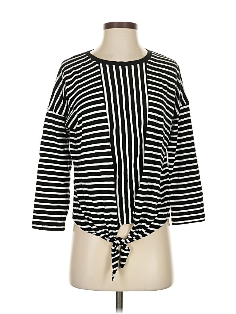 Pre-owned Banana Republic 3/4 Sleeve T-shirt In Black