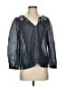 Point Sur Polka Dots Blue 3/4 Sleeve Blouse Size S - photo 1