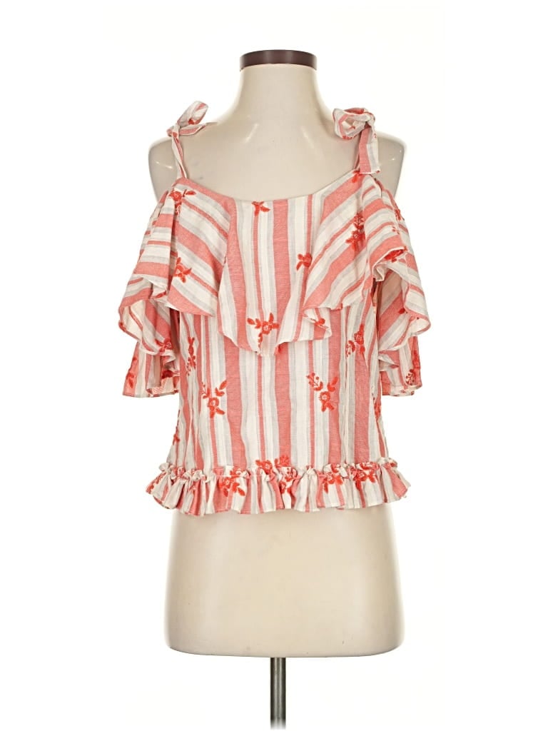 Pre-owned Misa Sleeveless Blouse In Orange