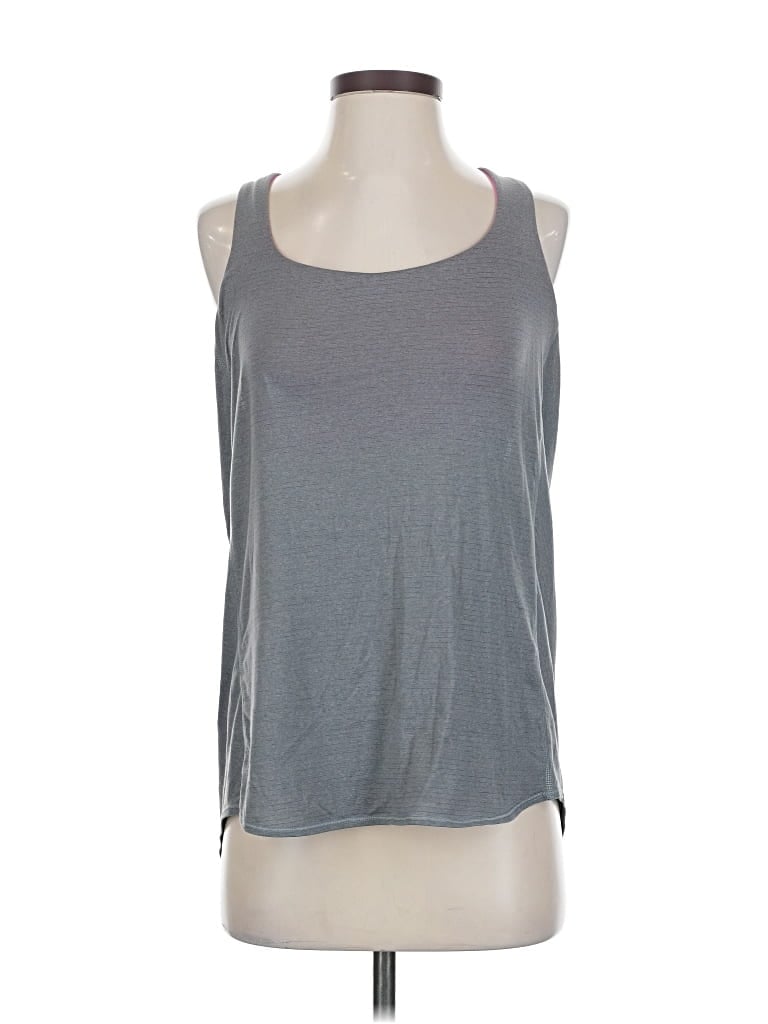 Pre-owned Lululemon Athletica Tank Top Gray Halter Neckline Tops