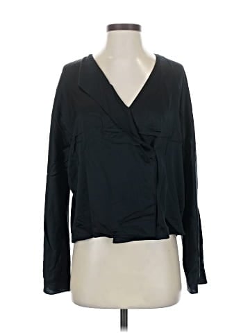 Vince. Long Sleeve Silk Top (view 1)