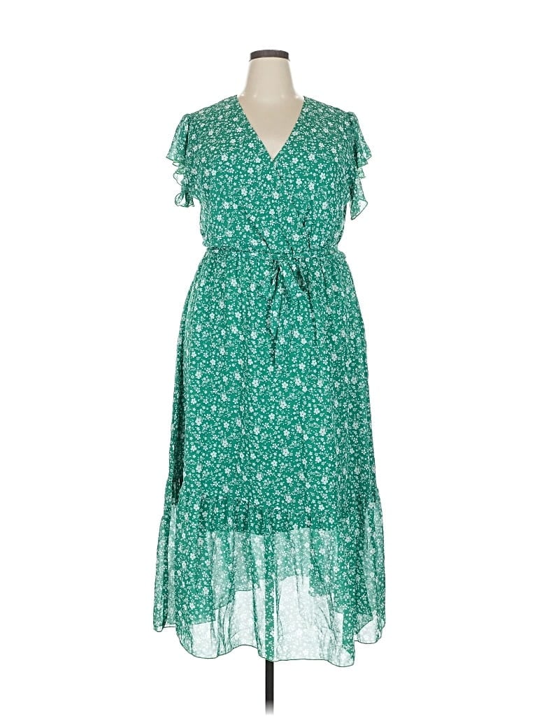 Pre-owned Fashion Casual Dress In Green