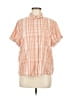 Universal Thread Orange Short Sleeve Button-Down Shirt Size M - photo 1