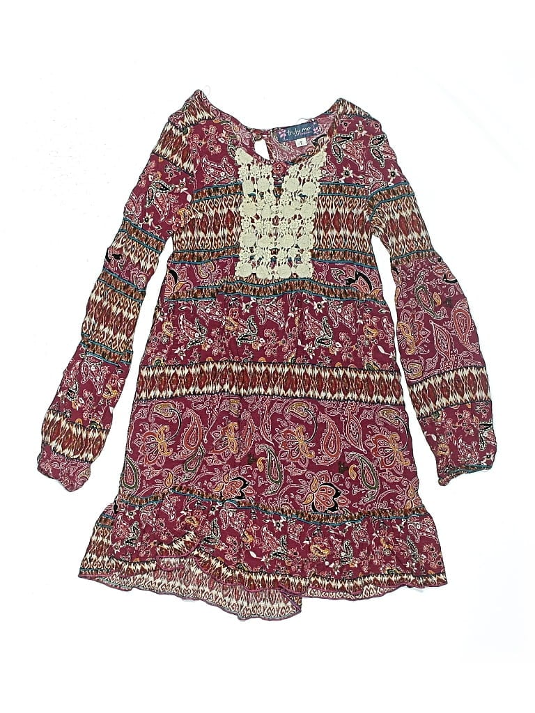 Pre-owned Truly Me Kids' Dress In Burgundy