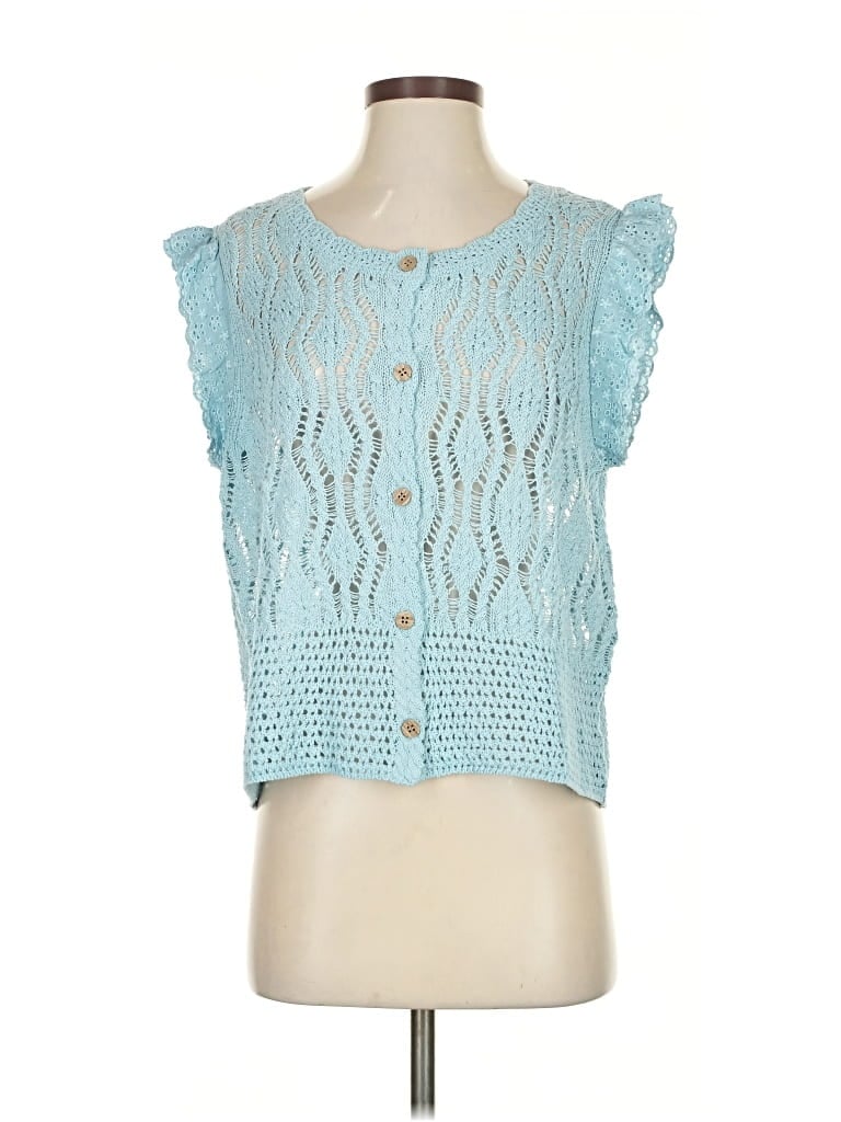 Pre-owned Grace Karin Sleeveless Blouse In Blue
