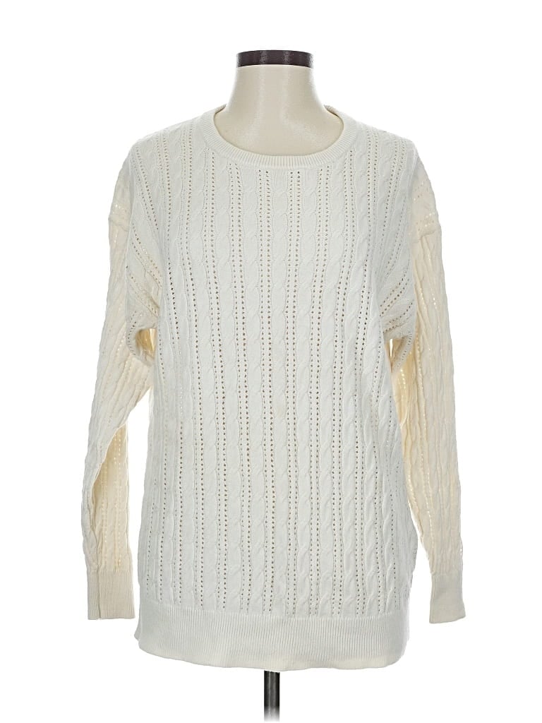 Pre-owned Wilfred Wool Pullover Sweater In White
