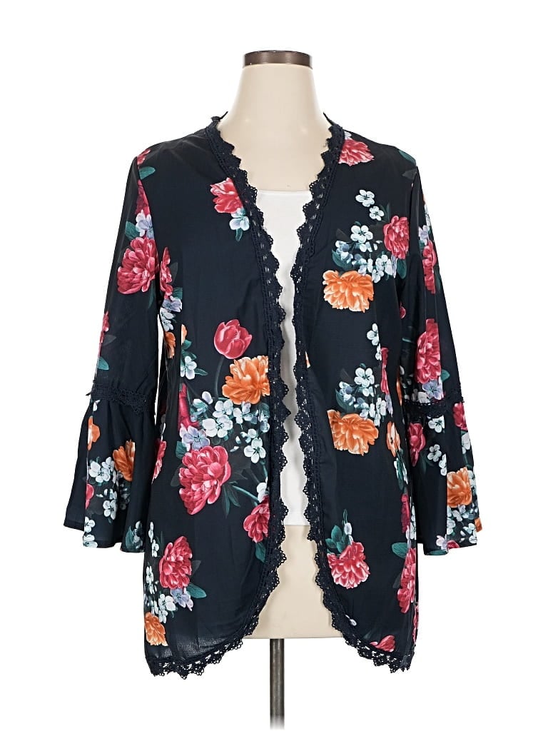 Pre-owned Unbranded Kimono In Blue