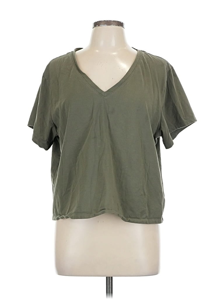Pre-owned Athleta Short Sleeve T-shirt In Green