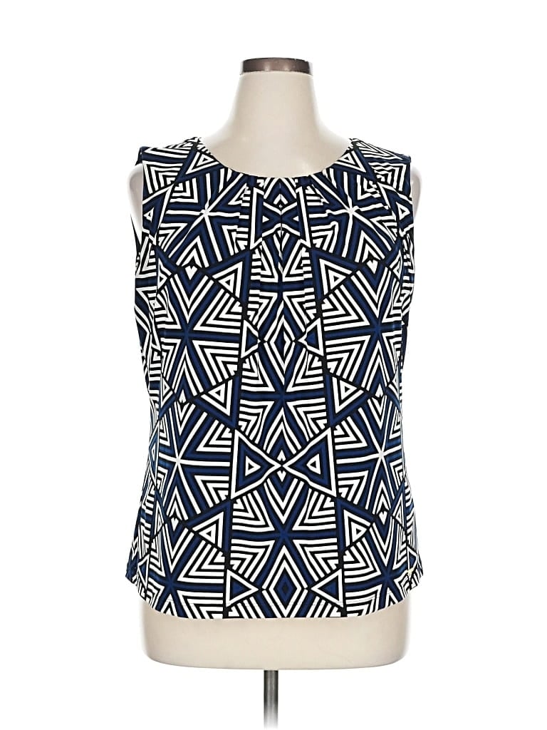 Pre-owned Calvin Klein Sleeveless Blouse In Blue