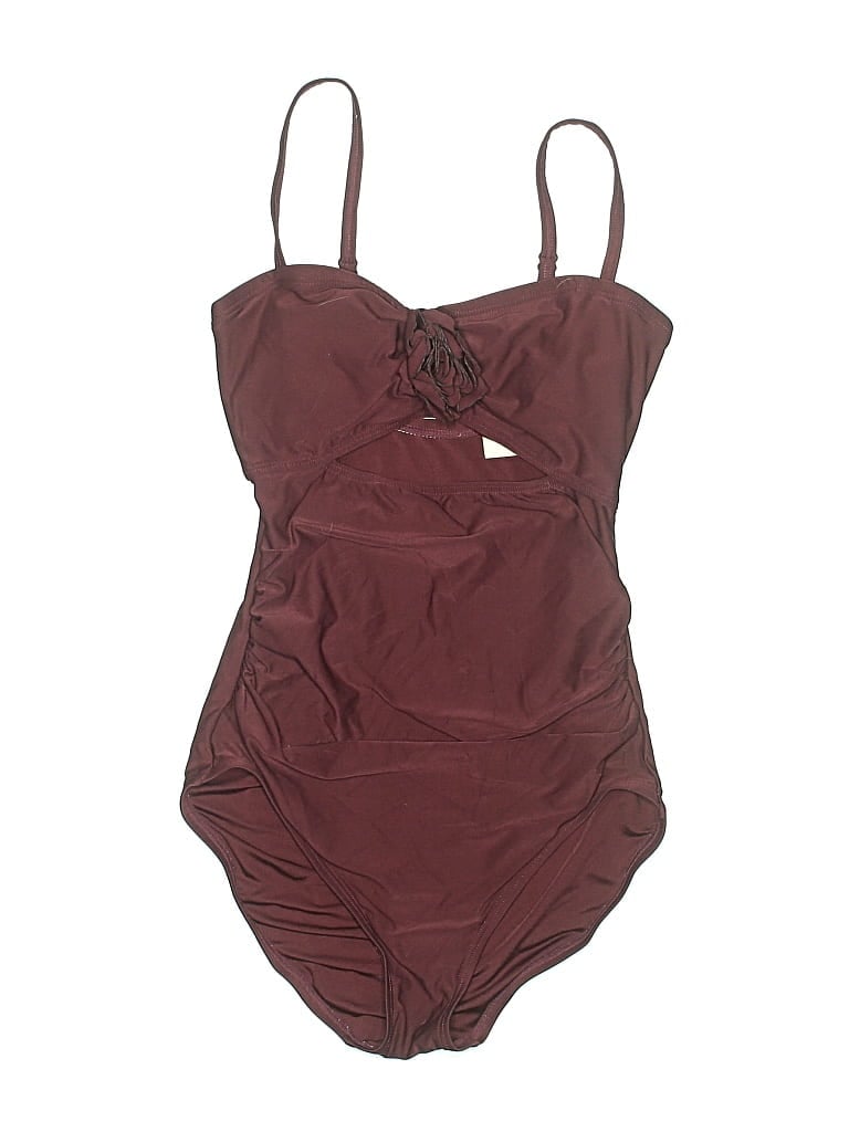 Pre-owned Kate Spade New York One Piece Swimsuit In Burgundy