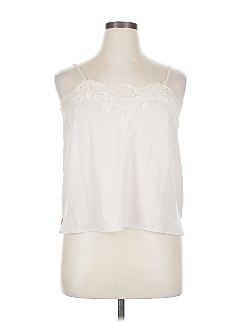 Pre-owned Lulus Sleeveless Blouse In White