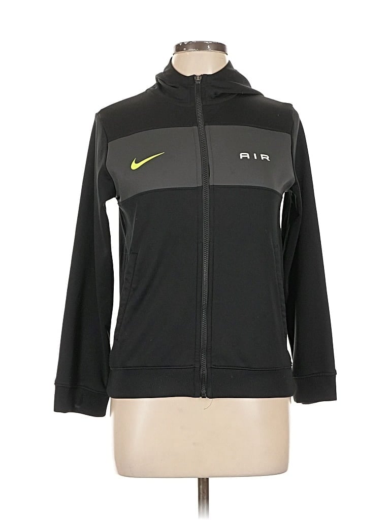 Pre-owned Assorted Brands Zip Up Hoodie In Black