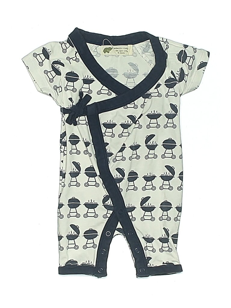 Pre-owned Monica + Andy Babies' Short Sleeve Onesie In White