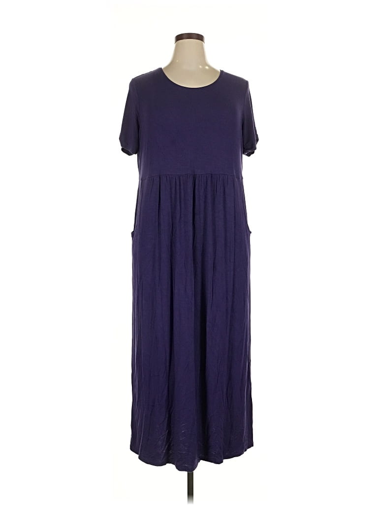 Pre-owned Jjill Casual Dress In Purple