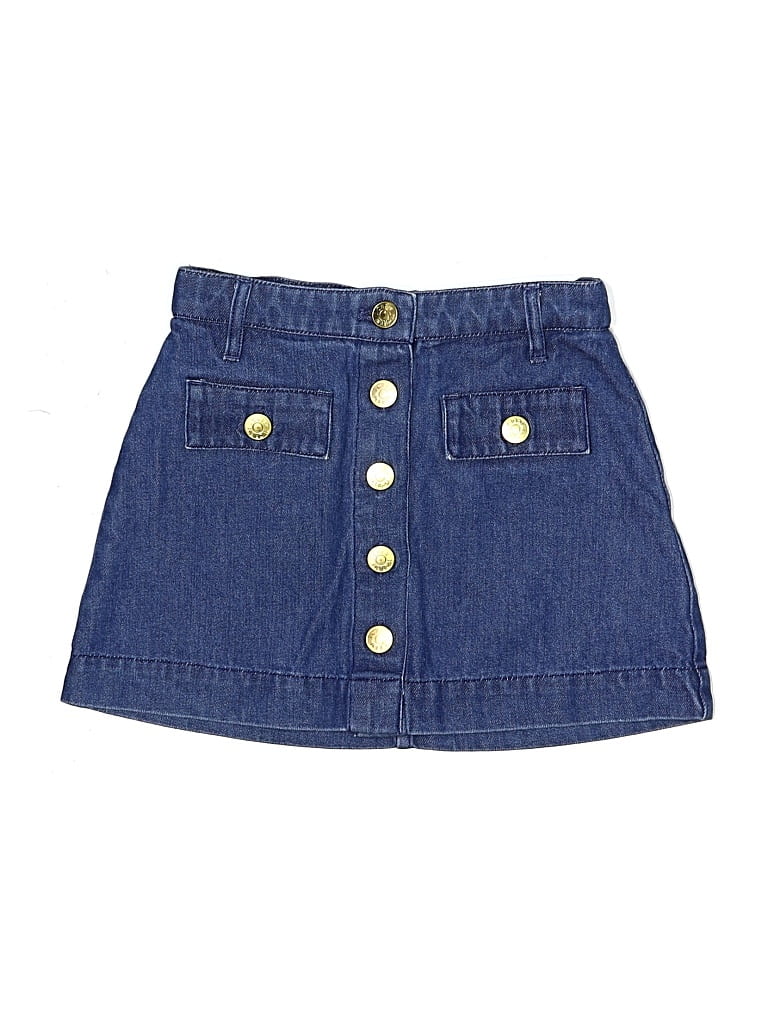 Pre-owned Crewcuts Kids' Denim Skirt In Blue