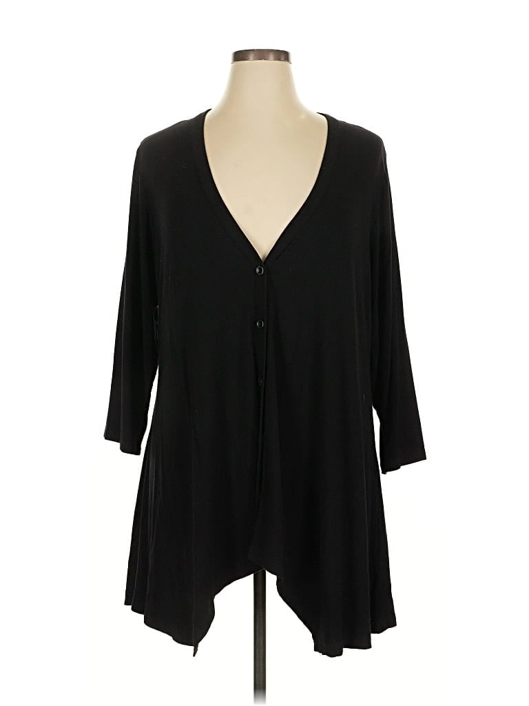 Pre-owned Jones New York 3/4 Sleeve Blouse In Black