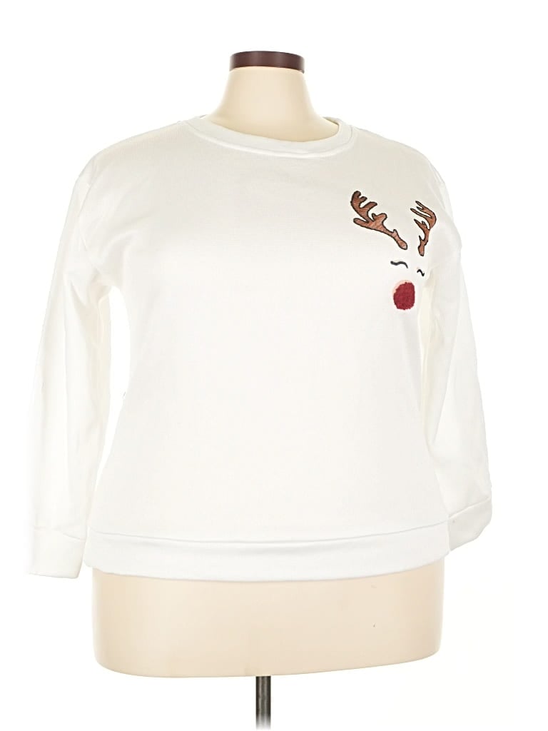 Pre-owned Unbranded Sweatshirt In White