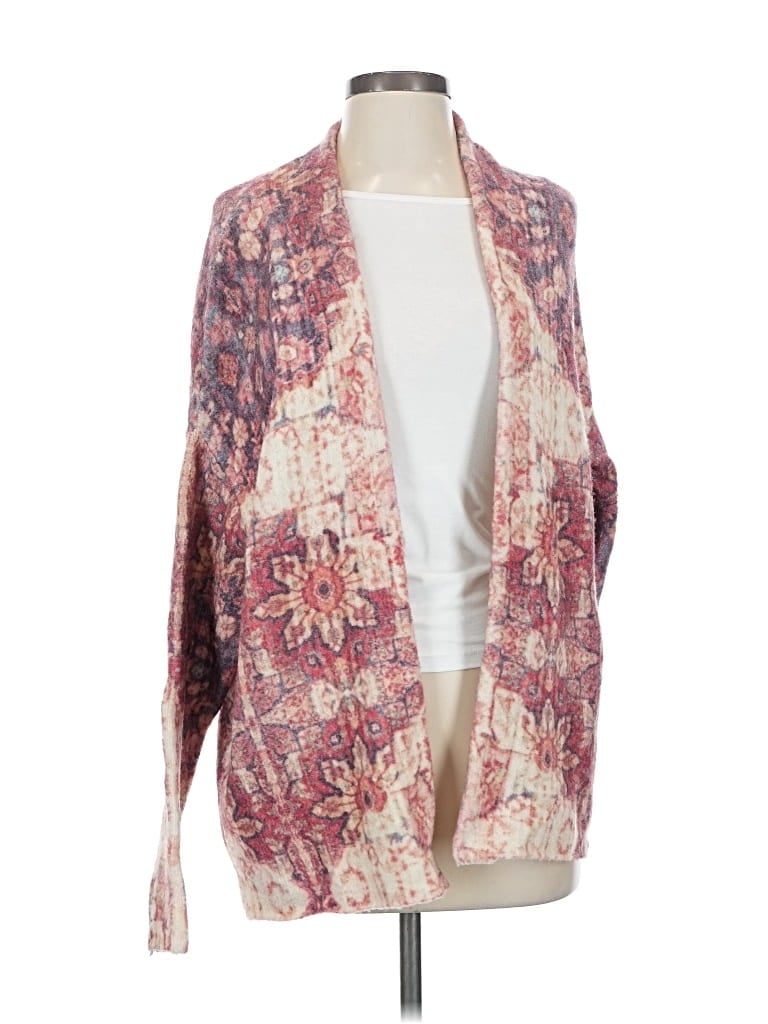 Pre-owned Akemi + Kin Cardigan Sweater In Burgundy