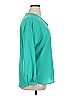 Lands' End 100% Polyester Teal 3/4 Sleeve Blouse Size 14 - photo 4