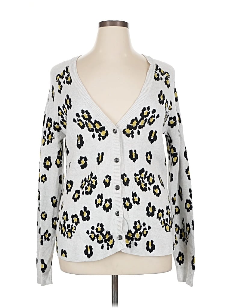 Pre-owned Cabi Cardigan Sweater In Silver