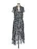 1.State 100% Polyester Animal Print Silver Black Casual Dress Size M - photo 1