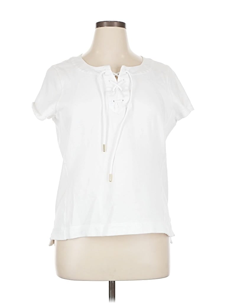 Pre-owned Tommy Bahama Short Sleeve Henley Shirt In White