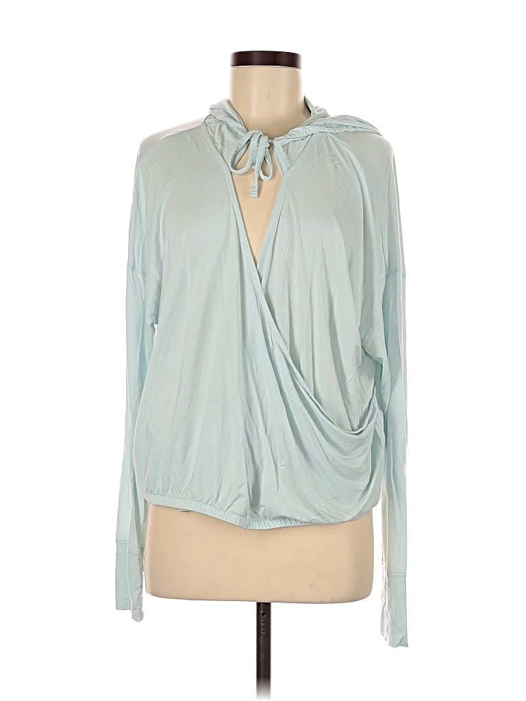 Pre-owned Flx Long Sleeve Blouse In Blue