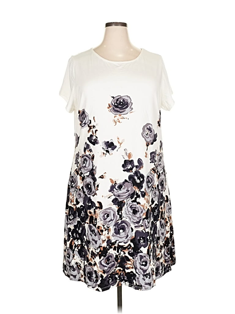 Pre-owned Liz Claiborne Casual Dress In White