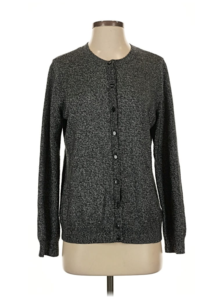 Pre-owned Croft & Barrow Cardigan Sweater In Gray