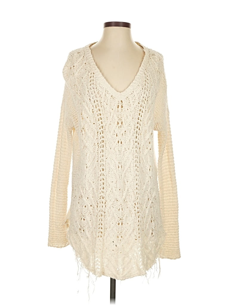 Pre-owned Free People Pullover Sweater In White